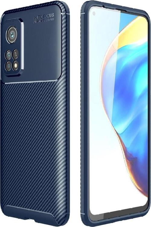 Xiaomi Poco X3 Karbon Tasarımlı Kapak - Lacivert