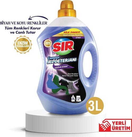 Sır Çamaşır Jel Deterjanı Siyah Ve Koyu Renkliler 3 L