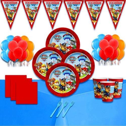 Paw Patrol Paw Petrol Doğum Günü Süsleri Süsleme Seti 24 Kişilik