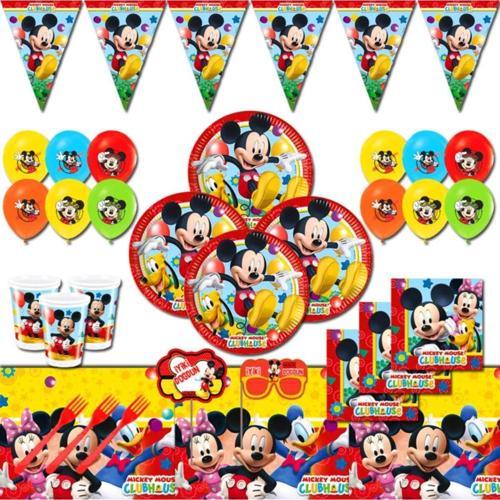 Mickey Mouse Doğum Günü Parti Malzemeleri 16 Kişilik