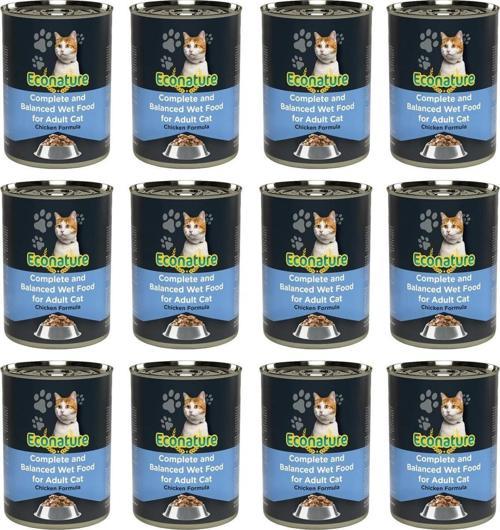 Yetişkin Tavuk Etli Kedi Konserve Maması 400 Gram x 12'li