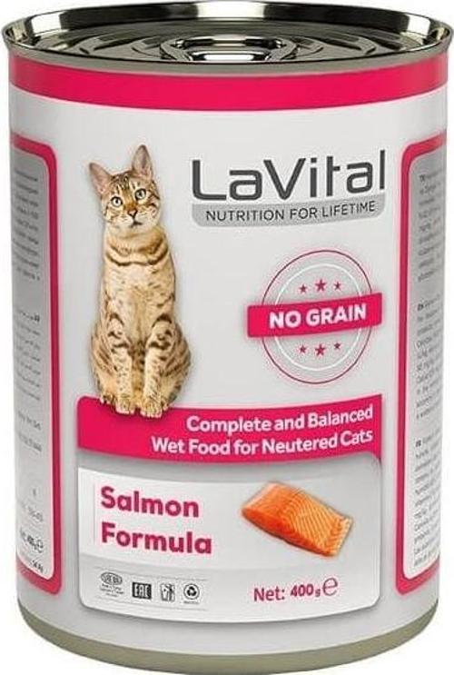 La Vital Lavital Sterilised Tahılsız Somonlu Kısır Konserve Kedi Maması 400 gr
