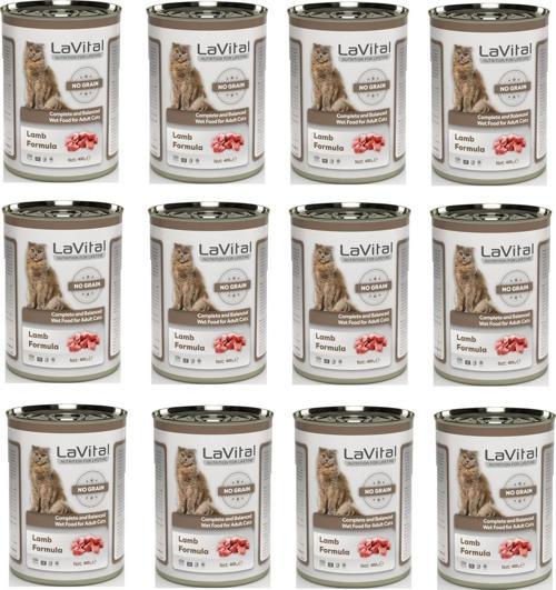 La Vital Tahılsız Kuzu Etli Kedi Konservesi 400 Gr. x 12 Adet