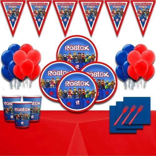 Roblox 16 Kişilik Doğum Günü Parti Süsleri Malzemeleri Seti Lüxroblox1