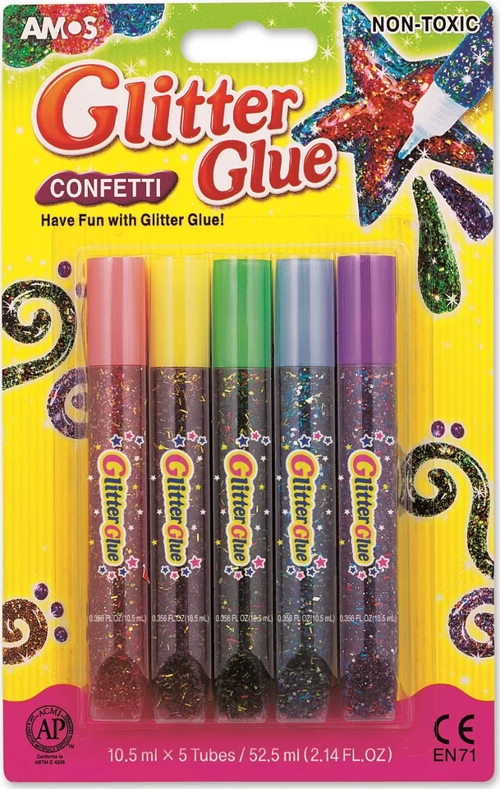 Confetti Simli Yapıştırıcı 10,5 ml 5 Tüp GCF10B5