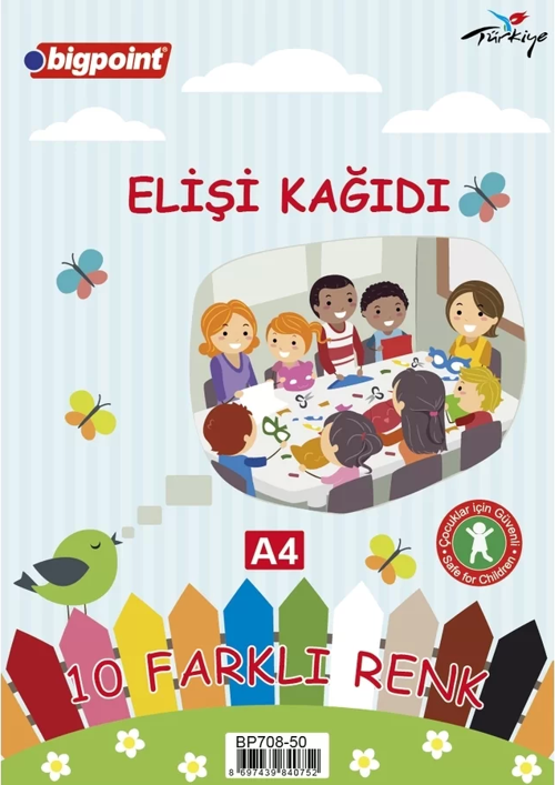 Elişi Kağıdı A4 Karışık 10 Renk