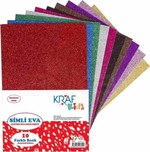 Kids Eva 20x30cm 2mm Simli 10lu KK10