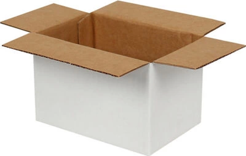 15x10x10cm Tek Oluklu Koli - Beyaz