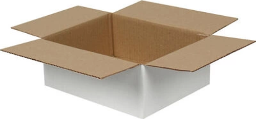 25x20x10cm Tek Oluklu Koli - Beyaz