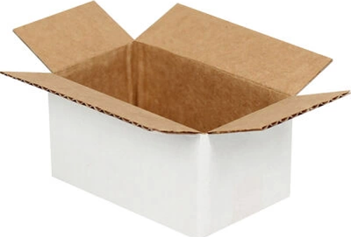 6,5x3,5x3cm Tek Oluklu Beyaz Koli