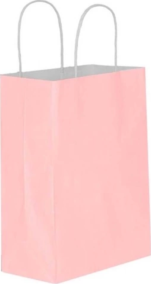 PEMBE KAĞIT HEDİYE VE ALIŞVERİŞ ÇANTASI (31X12X41) 25 ADET