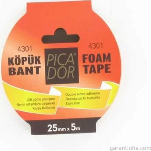 25 lik Çift Taraflı Köpük Bant (25mm x 5metre)