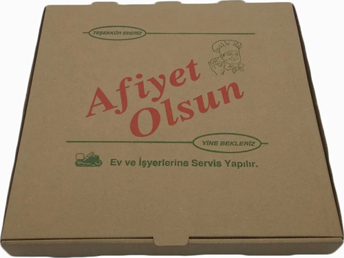 Pizza Kutusu Kraft -Kahverengi 100 lü.40x40