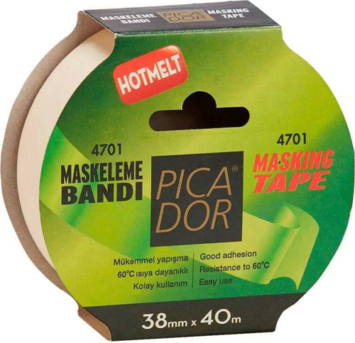 Maskeleme Bandı Askılı Hotmelt 38 mm x 40 m