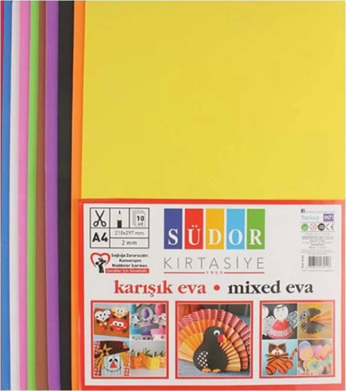 Eva A4 10 Renk Karışık Sk02