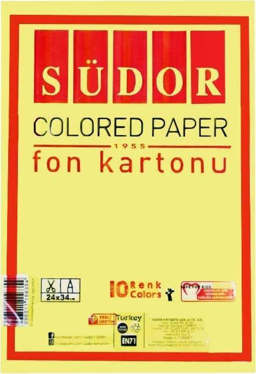 Fon Kartonu 25x35 cm 100 gr 10'lu