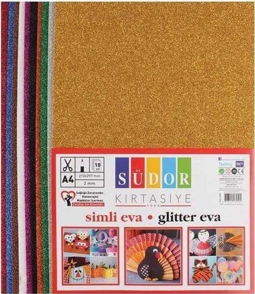 Simli Eva A4 Karışık 10 Renk