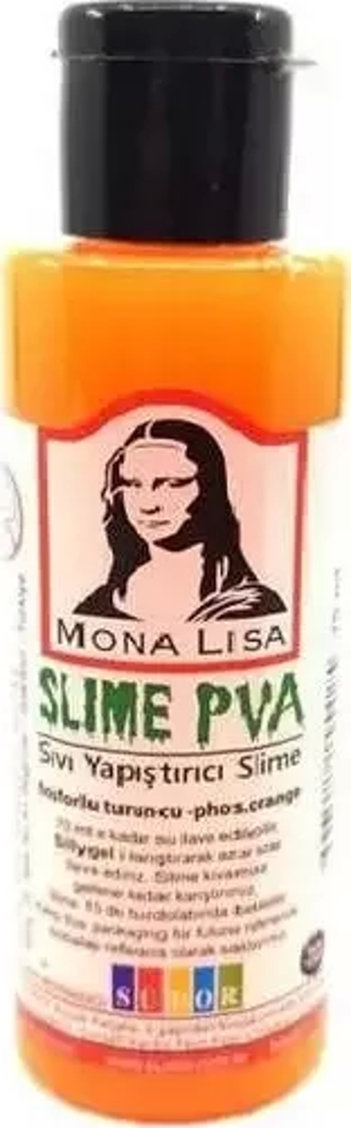 SL01-15 MONA LİSA SIVI YAPIŞTIRICI SLİME FOSFORLU TURUNCU 70ml
