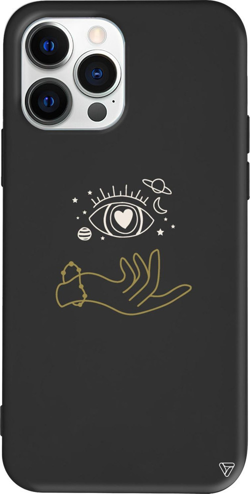 iPhone 15 Pro Max Uyumlu Siyah Renkli Silikon Hand Soul Telefon Kılıfı