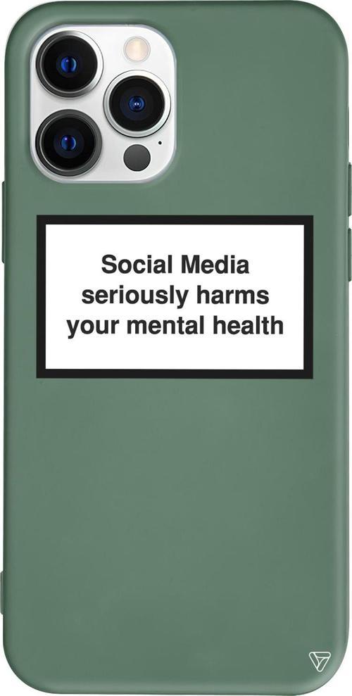 iPhone 15 Pro Max Uyumlu Yeşil Renkli  Social Media seriously harms your mental health