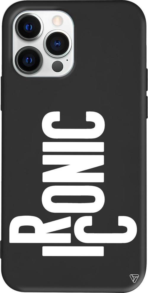 iPhone 15 Pro Max Uyumlu Siyah Renkli Silikon Ironic Telefon Kılıfı