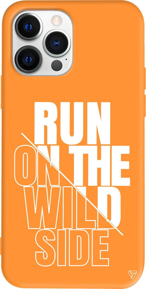 iPhone 15 Pro Max Uyumlu Turuncu Renkli Silikon Wild Side Telefon Kılıfı