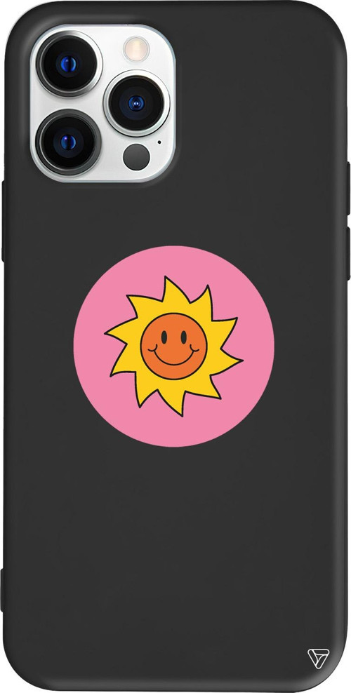 iPhone 15 Pro Max Uyumlu Siyah Renkli Silikon Sun Telefon Kılıfı