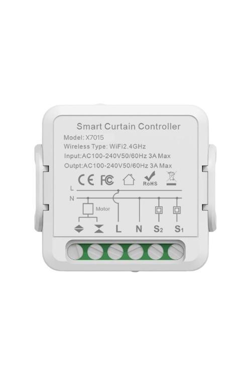 Akıllı Sıva Altı Perde, Panjur Kontrol Anahtar Wi-fi Bt Mobil Kontrol Programlanabilir Switch X7015