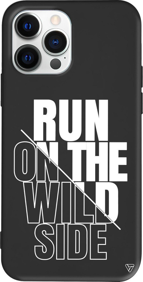 iPhone 15 Pro Max Uyumlu Siyah Renkli Silikon Wild Side Telefon Kılıfı