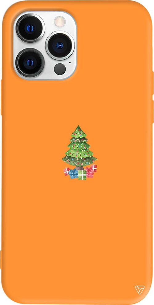 iPhone 15 Pro Max Uyumlu Turuncu Renkli Silikon Gifty Tree Telefon Kılıfı