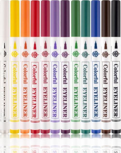 12 Renk Pen Eyeliner Seti