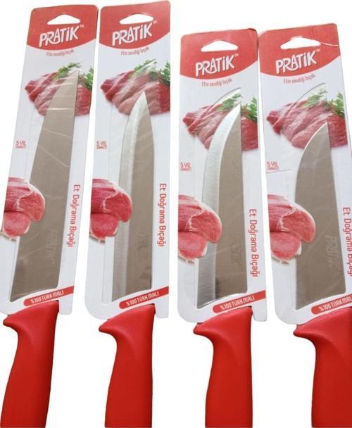 4'Lü Kurban Bıçak Seti Kasap Bıçakları Jilet Kasar Keskin