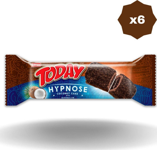 Today Kakaolu Marshmallow Kaplamalı Hindistan Cevizli Kek 45 Gr -(6 Adet)