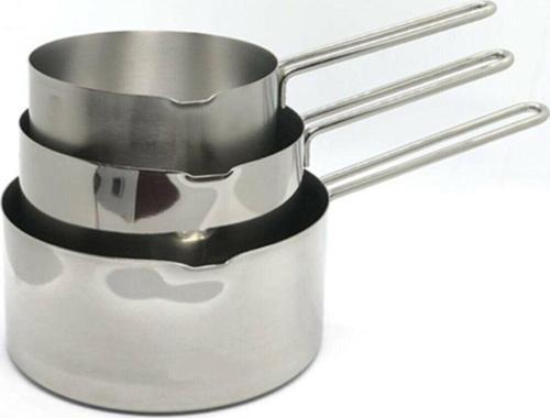 3'Lü Kaçerola Paslanmaz 304 Çelik Sos Tavası Sütlük Tava Seti 3 Parça (12, 14, 16Cm) 18/10 Ni