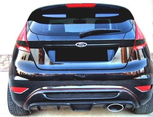 Ford Fiesta (2009-2016) Izgaralı Arka Tampon Eki - Difüzör (Plastik)