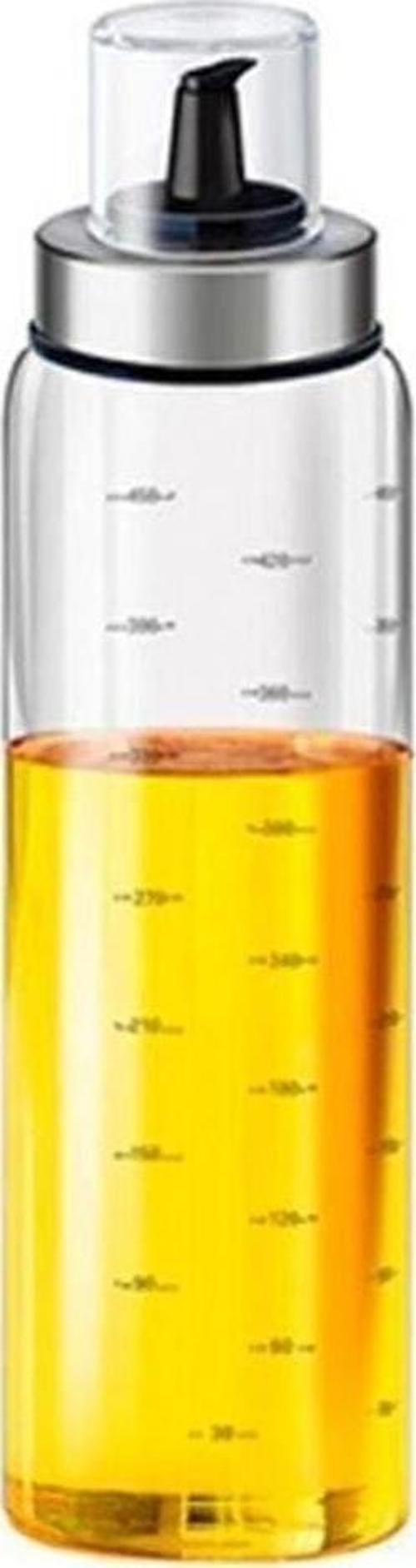 Cam Şişe Yağlık Yağ Şişesi 500 Ml Sızdırmaz Contalı Plastik Kapak (1 Adet)