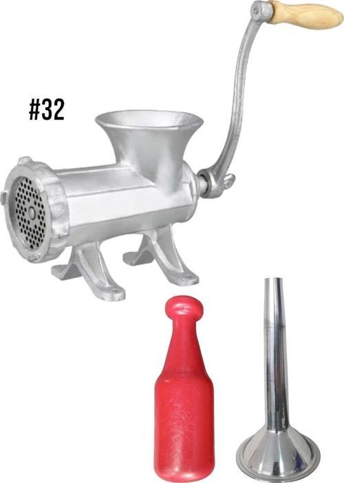 Manuel Kıyma Makinesi Çelik #32 Numara (Tokmak+Sucuk Hunisi Dahil)