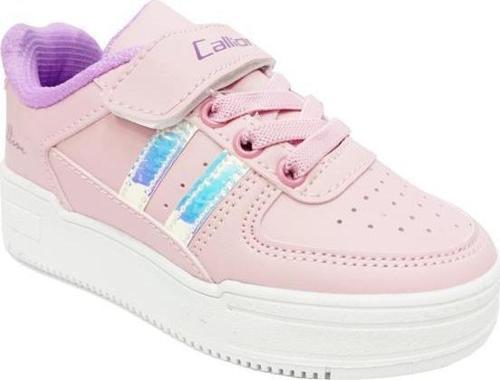 2024-P Deri Kız Çocuk Sneakers Ayakkabı Pembe Lila