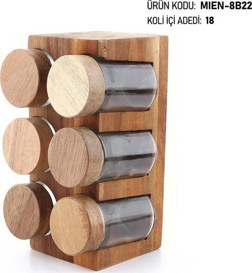 Akasya 6 lı Baharatlık MİEN-8B22