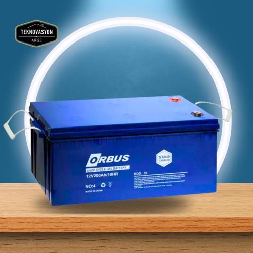 12 V 200 Ah Karbon Jel Akü