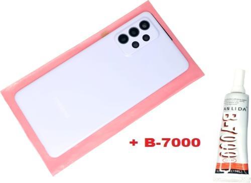 Samsung Galaxy A52 A525 Arka Pil Batarya Kapağı (FULL Kamera Lensli+B-7000) MAVİ