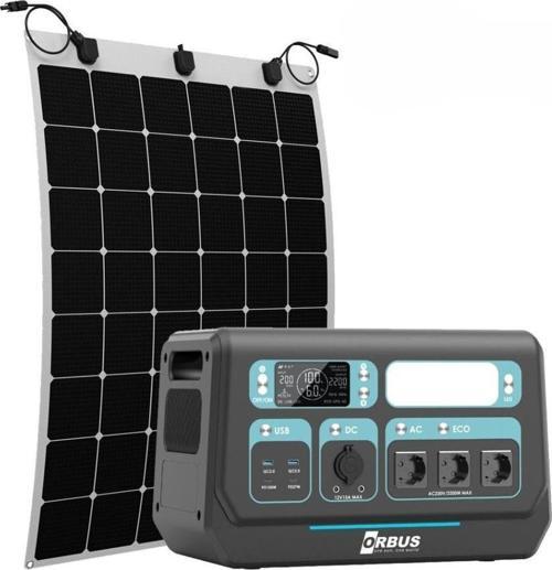 2200W ORBUS Taşınabilir ve 110W Esnek Panel
