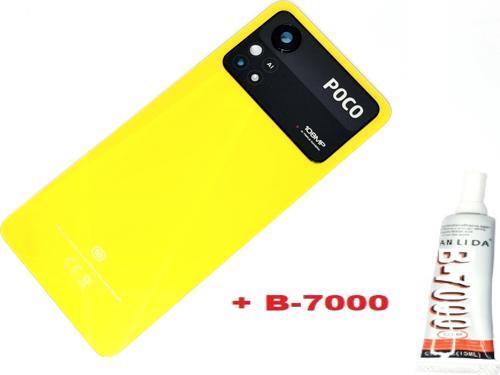 Xiaomi Poco X4 PRO Arka Pil Kapağı (Full Lensli CAM+B-7000) SARI