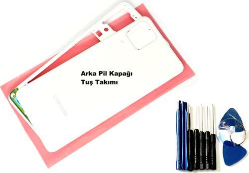 Samsung Galaxy A22 A225 4G FULL ORJ KASA Aka Pil Batarya Kapağı (TAMİR SETİ) BEYAZ