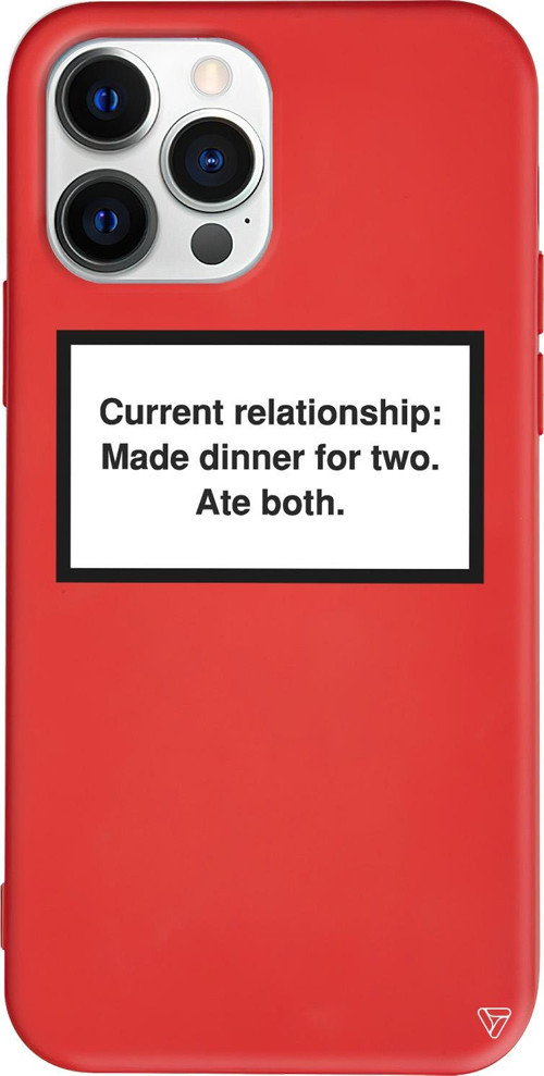 iPhone 15 Pro Uyumlu Kırmızı Renkli Current relationship: Made dinner for two. Ate both.