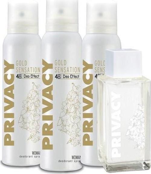 Gold Women EDT Parfüm 100ml&Deodorant 3x150ml