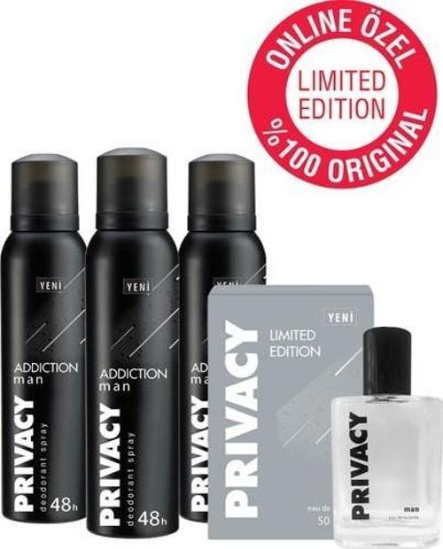 Men Limited Edition Edt Parfüm 50 ml Online Özel Ve Addiction Men Deodorant 3x150 ml