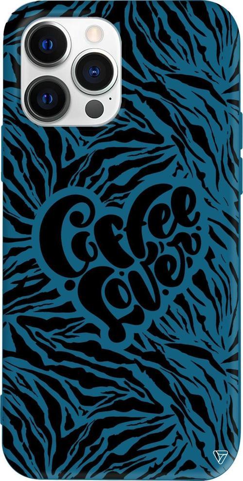 iPhone 15 Pro Uyumlu Lacivert Renkli Silikon Coffee Lover  Telefon Kılıfı