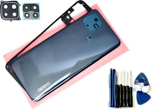 Oppo A15 A15S Full KASA Arka Pil Kapağı (TAMİR SETİ) SİYAH