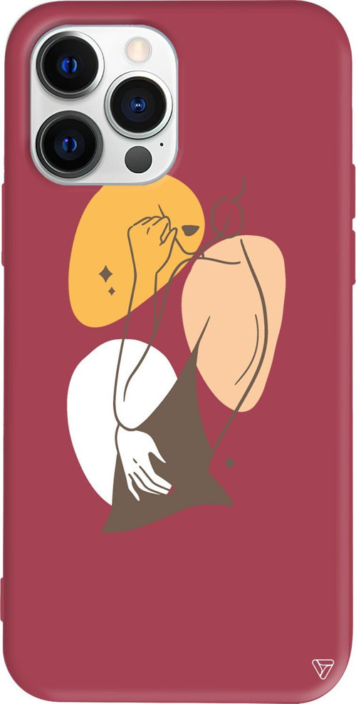 iPhone 15 Pro Uyumlu Bordo Renkli Silikon Olivia Telefon Kılıfı